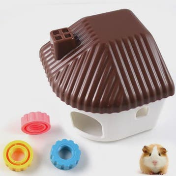 Vrolijk Kleurrijk Huisje voor Hamster & Cavia - Plastic Spee, Verzenden, Nieuw