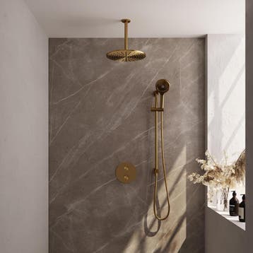 Brauer Gold Carving Thermostatische Regendoucheset Inbouw -, Ophalen of Verzenden, Nieuw