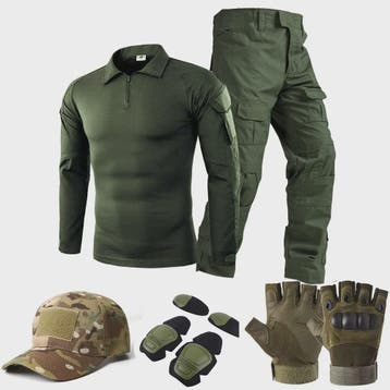 Tactisch Uniform Set: Camouflage Shirt & Broek voor Outdoor,, Verzenden