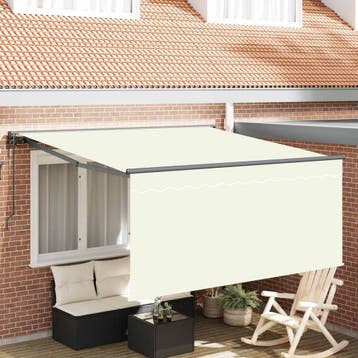 vidaXL Inklapbaar Zonnescherm Crème 350 x 250 cm, Verzenden, Nieuw