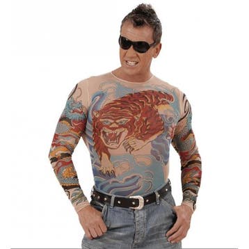 Tattooshirt Tiger voor heren - Tattoo kleding, Verzenden, Nieuw