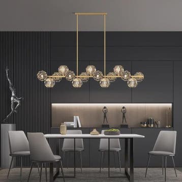 Moderne LED Plafondlamp - Hanglamp met Kristallen Bollen voo, Huis en Inrichting, Verzenden, Nieuw
