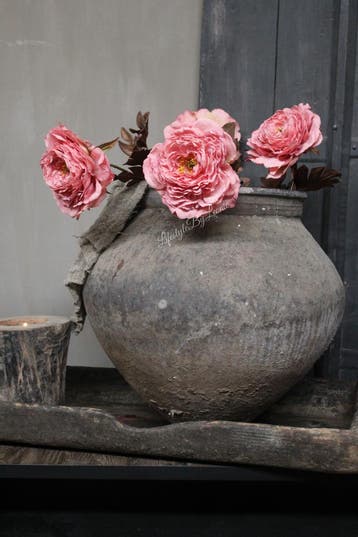 Brynxz zijden pioenroos Old pink 60 cm, Ophalen of Verzenden, Nieuw