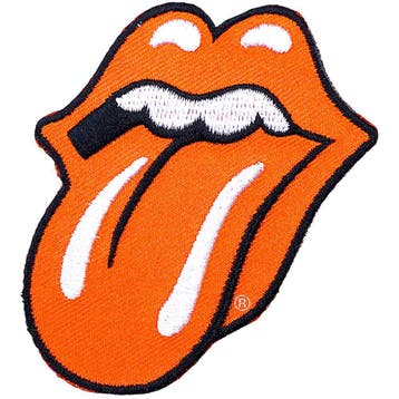 The Rolling Stones - Classic Tongue Oranje patch off. merch, Ophalen of Verzenden, Nieuw, Kleding
