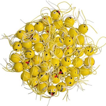 Ronde Smiley Gelukshangers - Gelukspoppetjes - Geel -, Verzenden, Nieuw