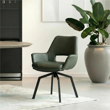 Set van 8 Leren draaibare eetkamerstoelen Zippy - Toledo, Huis en Inrichting, Stoelen, Ophalen of Verzenden, Nieuw, Leer