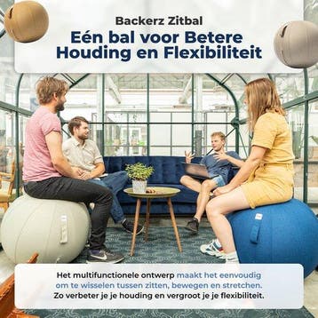 2dekans | Backerz Zitbal 65 CM - Zitballen met Hoes Linnen -, Ophalen of Verzenden, Zo goed als nieuw