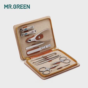MR.GREEN 12-delige Manicure Set - Roestvrij Staal Nagelverzo, Verzenden, Nieuw