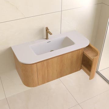 Sani Royal Eleganza Japandi rond badmeubel 100 cm, Nieuw