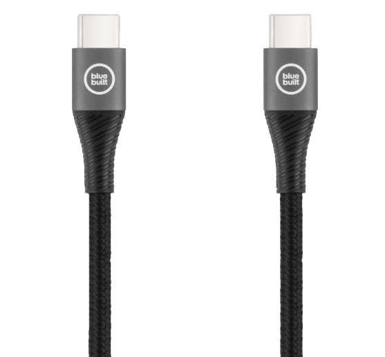 Bluebuilt USB C naar USB C Kabel Zwart 3M, Computers en Software, Overige Computers en Software, Zo goed als nieuw, Ophalen of Verzenden