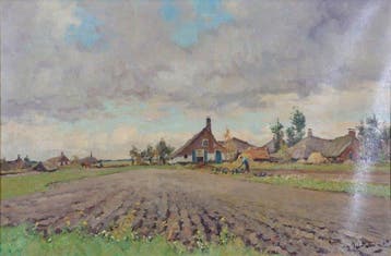 Nederlandse school (XX) - Akkerlandschap
