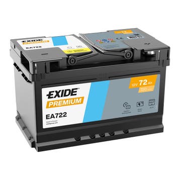 Exide Premium accu | EA722 | 12V 72Ah, Ophalen of Verzenden, Nieuw