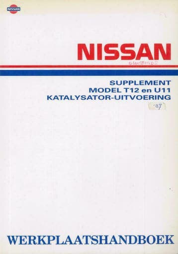 1987 Origineel Nissan model T12 en U11 werkplaatshandboek, Verzenden