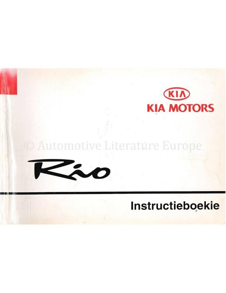 2000 KIA RIO INSTRUCTIEBOEKJE NEDERLANDS, Auto diversen, Handleidingen en Instructieboekjes