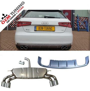 DIFFUSERS voor AUDI A3 A4 A5 A6 A7  S3 S4 S5 S6 S7, Nieuw, Achter, Bumper, Audi
