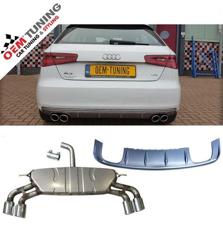 DIFFUSERS voor AUDI A3 A4 A5 A6 A7  S3 S4 S5 S6 S7, Auto-onderdelen, Carrosserie en Plaatwerk, Nieuw, Audi, Achter, Bumper, Ophalen of Verzenden