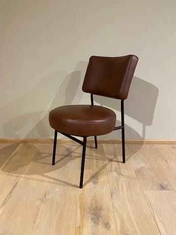 Leren eetkamerstoel Rondo, Granada Cognac (donkercognac) -, Huis en Inrichting, Stoelen, Ophalen of Verzenden, Nieuw, Leer, Eén