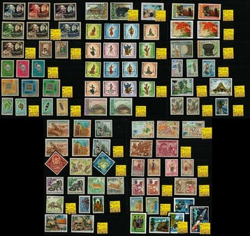 Laos 1952/1980 - Laos-stempel (MNH) - Scott 18/324,C5/C76 of, Gestempeld