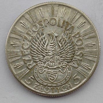 Polen. 5 Zotych 1934 / Józef Pisudski - Orze Strzelecki