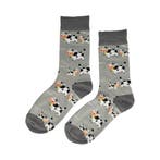 Sokken katoen - koeien print - grijs - maat 36-43, Nieuw
