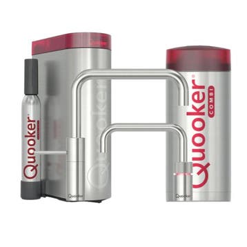 €2396 QUOOKER COMBI+ NORDIC SQUARE TWINTAPS RVS + CUBE -, Ophalen of Verzenden, Nieuw