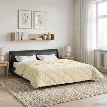 vidaXL Zomer Dekbed 200 x 200 cm Zomer Crèmekleurig Ademend, Verzenden, Nieuw