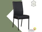 Leren eetkamerstoel Real - Toledo Pacific (donkerblauw) -, Huis en Inrichting, Stoelen, Blauw, Nieuw, Ophalen of Verzenden, Eén