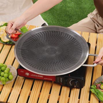 RVS BBQ Grillpan - Geschikt voor Camping, Thuis & Inductie/G, Verzenden, Nieuw