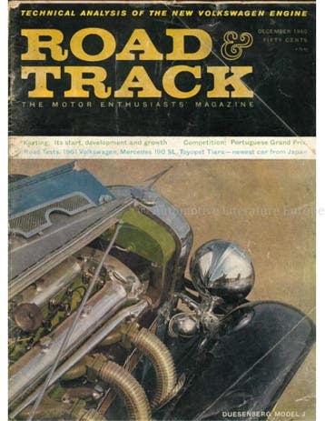 1960 ROAD AND TRACK MAGAZINE DECEMBER ENGELS, Nieuw, Author
