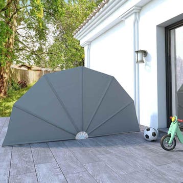 vidaXL Terrasscherm inklapbaar 160 cm grijs, Verzenden, Nieuw