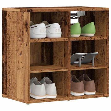 vidaXL Schoenenkasten 2 st 52x30x50 cm oud houtkleurig, Verzenden, Nieuw