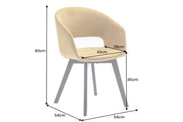 Stoel NORDIC STAR met gestructureerde stof in mosterdgeel -, Huis en Inrichting, Stoelen, Ophalen of Verzenden, Nieuw