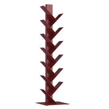 Boekenkast Eksjö staand boomvorm 180x100x35 cm rood [en.casa, Verzenden, Nieuw