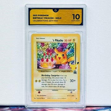 Pokémon Graded card - Birthday Pikachu holo 24 - Pokémon -, Nieuw