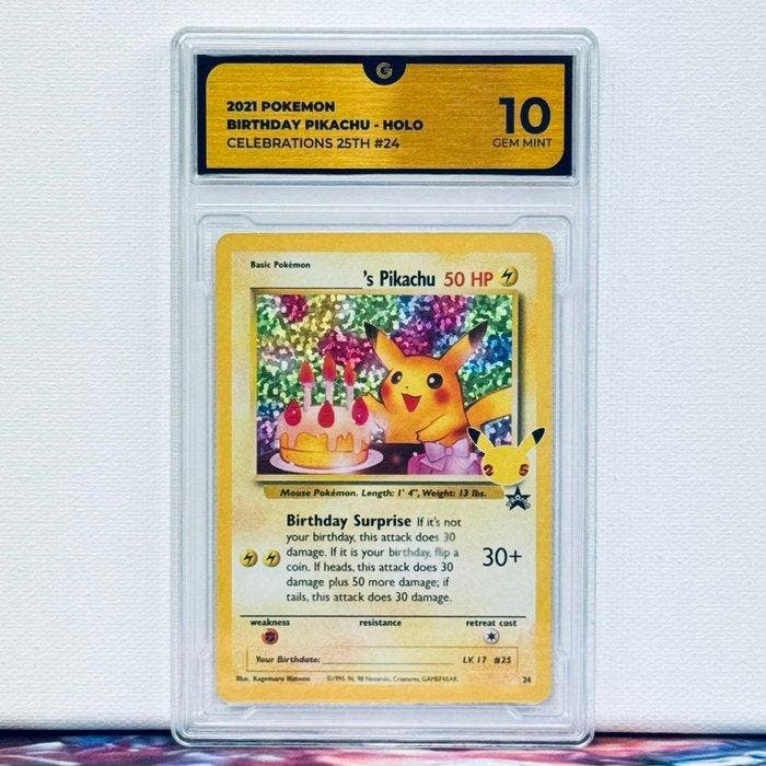 Pokémon Graded card - Birthday Pikachu holo 24 - Pokémon -, Hobby en Vrije tijd, Verzamelkaartspellen | Pokémon