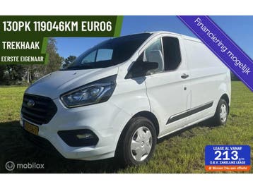 Zakelijke lease - Ford Transit Custom 300 2.0 TDCI 129 PK, Parkeerassistent, Gebruikt, Euro 6, Handgeschakeld