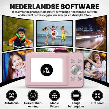2dekans | K&L Digitale Camera - Fototoestel - Fotocamera -, Ophalen of Verzenden, Zo goed als nieuw