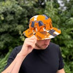 Bucket hat / Vissershoedje met Afrikaanse print - Oranje vor, Ophalen of Verzenden, Nieuw