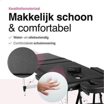 Massagetafel 3 zones - Inklapbaar - Max Draagvermogen 230 KG, Sport en Fitness, Verzenden, Zo goed als nieuw