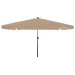 vidaXL Tuinparasol Taupe 395 x 395 x 245 cm Polyester, Verzenden, Nieuw, 3 tot 4 meter