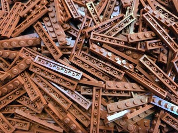 Lego Onderdelen - New Plate 1 x 6 Reddish Brown 300pcs, Kinderen en Baby's, Nieuw