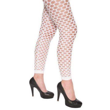 Legging met gaten wit, Verzenden, Nieuw, Feestartikel