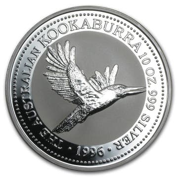 Kookaburra 10 oz 1996, Verzenden, Losse munt, Zilver