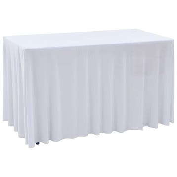 Tafelkleed stretch wit 120cm | retourdeal 33% korting, Ophalen of Verzenden, Zo goed als nieuw, Rechthoek