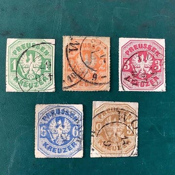 Pruisen 1867 - Volledige emissie wapenschild van Pruisen -, Gestempeld