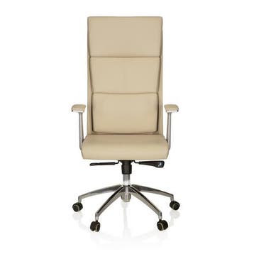 Directiestoel | Met Armleuning | Leder | Bruin | Ergonomisch, Verzenden, Nieuw