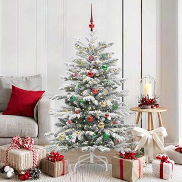 vidaXL Kunstmatige Inklapbare Kerstboom Wit 150 cm PE en PVC, Diversen, Kerst, Verzenden, Nieuw