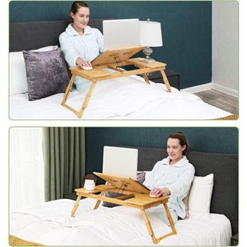Hoppa! HP-LLD72X29-LB Laptoptafel Bamboe van €39 voor €29, Computers en Software, Ophalen of Verzenden, Nieuw