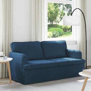 vidaXL Bank Blauw 162 x 80 x 85 cm Stof, Huis en Inrichting, Verzenden, Nieuw, Stof, Minder dan 150 cm