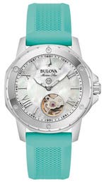 Bulova 96L325 Marine Star automatisch dameshorloge 34 mm, Overige merken, Staal, Verzenden, Polshorloge